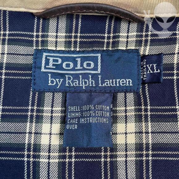 Polo Ralph Lauren XL Tan Harrington Jacket Plaid Lining 90s - Picture 5 of 7